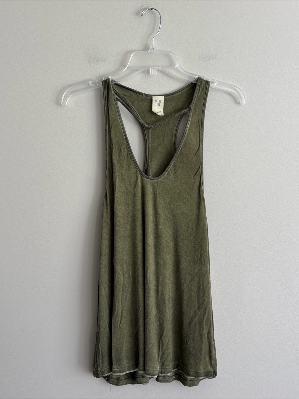 We The Free Free People Olive Green Racerback Tank Top Size XS